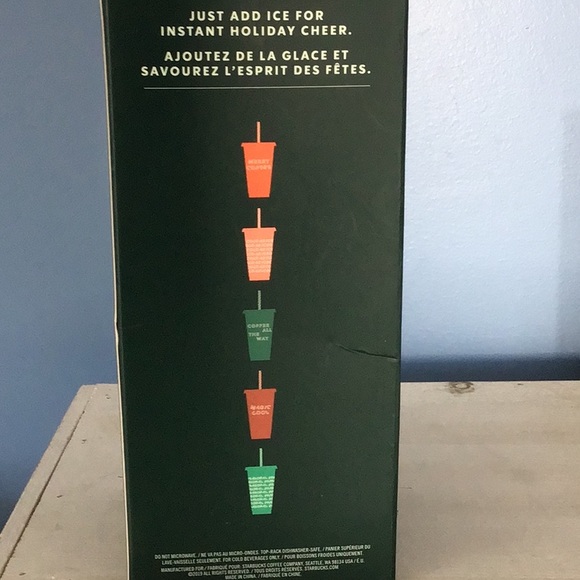 Starbucks 5 reusable 24 fl oz cold cups w/lids + straws Limited Edition BPAfree - Picture 2 of 3